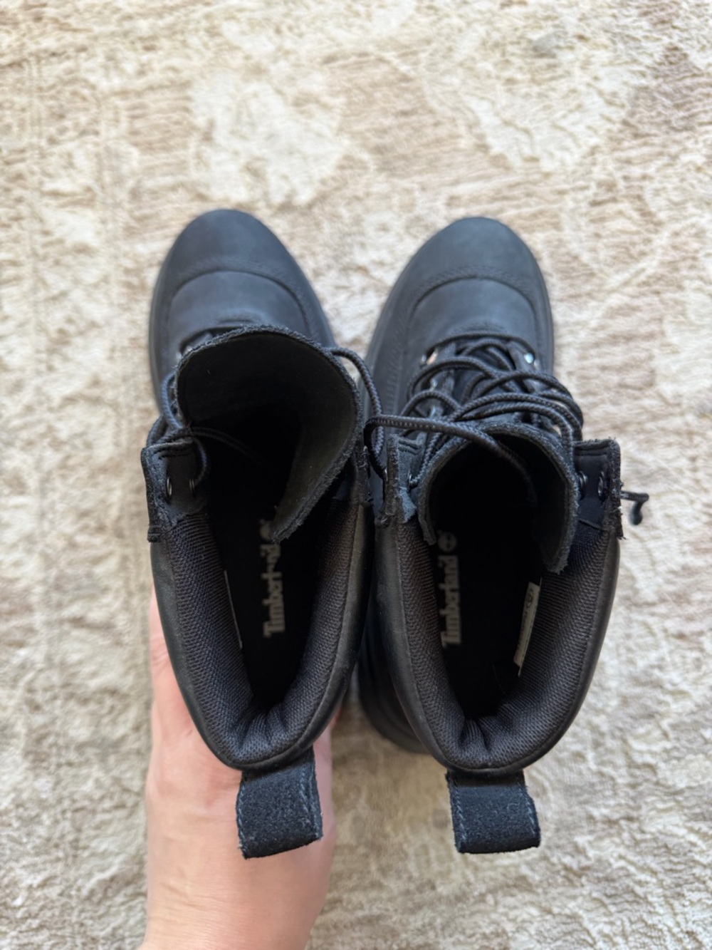 Women's Black Timberland Platform Boots - Picture 9 of 13